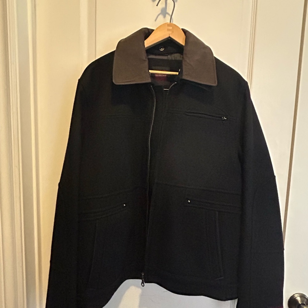 Massimo Lightweight Black and Gray Shirt Jacket with Textured Finish